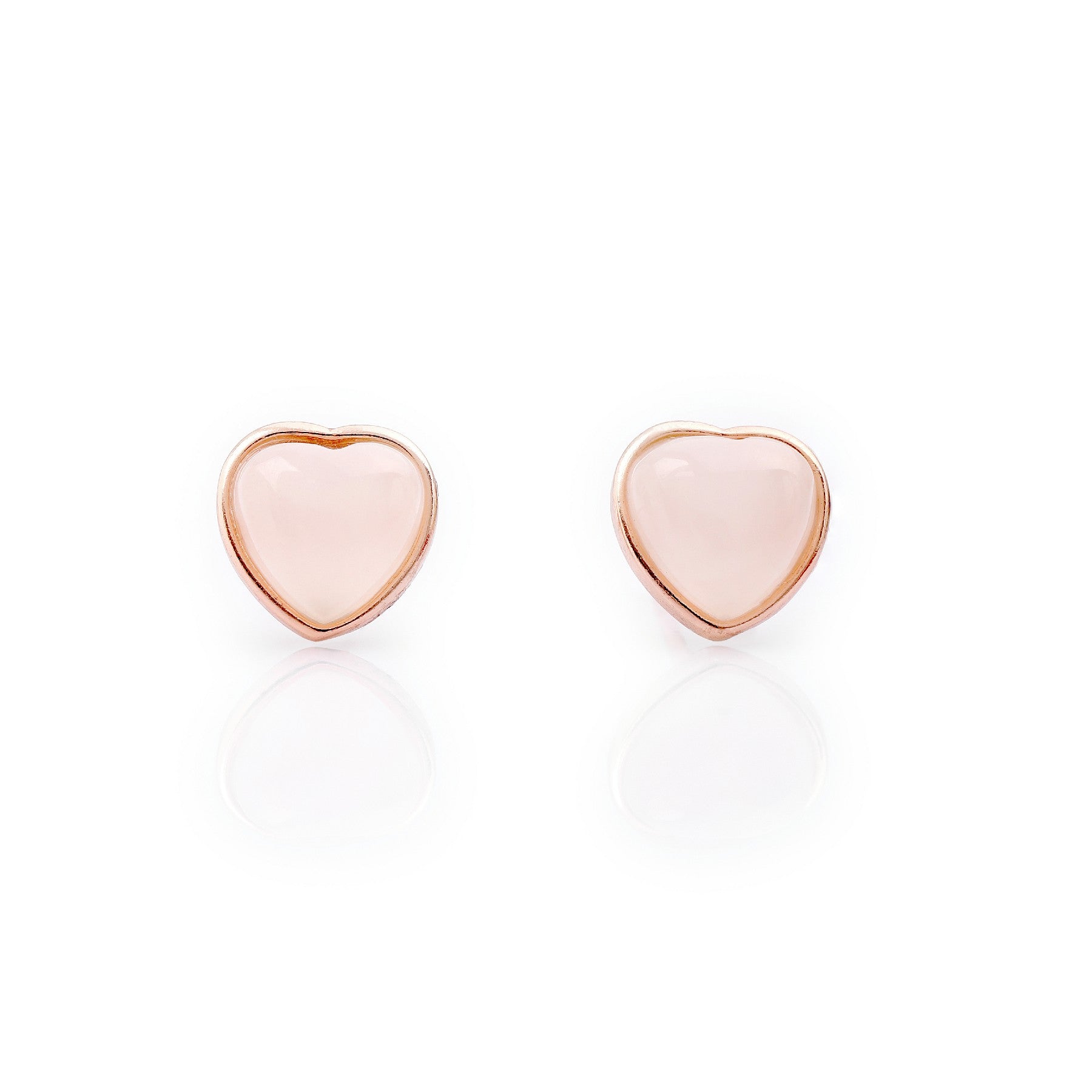 The heart shaped White Hetian Jade earrings